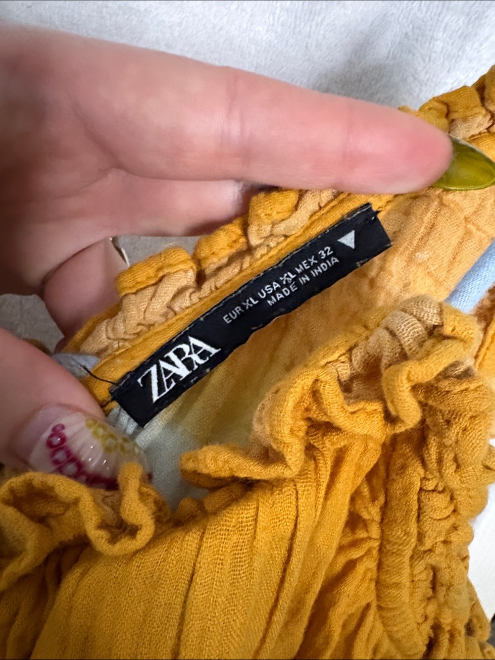 Zara Blue and Mustard Tie-Dye Maxi Dress - Picture 3 of 3